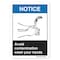 Signmission ANSI Notice Sign, Avoid Contamination Wash Your Hands, 24in X 18in Decal, 18" W, 24" L, Landscape OS-NS-D-1824-L-19913 - alternate 1